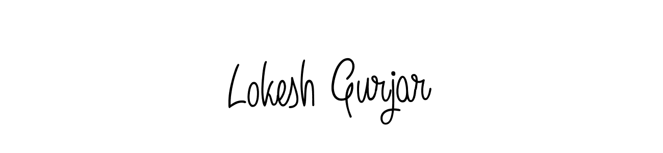 How to Draw Lokesh Gurjar signature style? Angelique-Rose-font-FFP is a latest design signature styles for name Lokesh Gurjar. Lokesh Gurjar signature style 5 images and pictures png