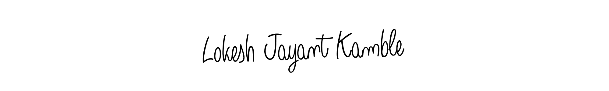 Create a beautiful signature design for name Lokesh Jayant Kamble. With this signature (Angelique-Rose-font-FFP) fonts, you can make a handwritten signature for free. Lokesh Jayant Kamble signature style 5 images and pictures png