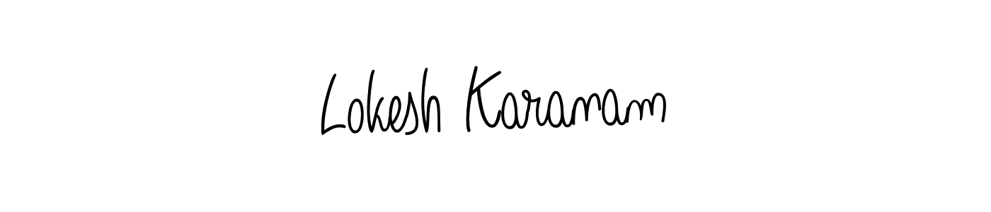 Check out images of Autograph of Lokesh Karanam name. Actor Lokesh Karanam Signature Style. Angelique-Rose-font-FFP is a professional sign style online. Lokesh Karanam signature style 5 images and pictures png