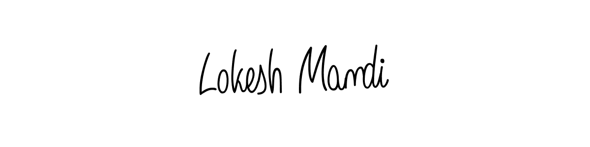 How to Draw Lokesh Mandi signature style? Angelique-Rose-font-FFP is a latest design signature styles for name Lokesh Mandi. Lokesh Mandi signature style 5 images and pictures png
