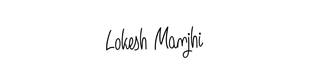 Lokesh Manjhi stylish signature style. Best Handwritten Sign (Angelique-Rose-font-FFP) for my name. Handwritten Signature Collection Ideas for my name Lokesh Manjhi. Lokesh Manjhi signature style 5 images and pictures png