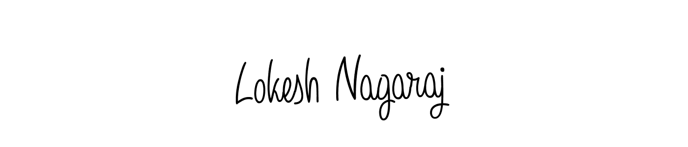 Create a beautiful signature design for name Lokesh Nagaraj. With this signature (Angelique-Rose-font-FFP) fonts, you can make a handwritten signature for free. Lokesh Nagaraj signature style 5 images and pictures png