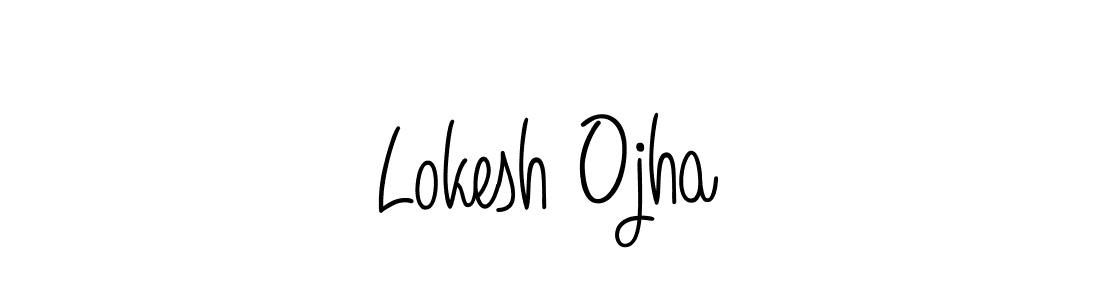 How to Draw Lokesh Ojha signature style? Angelique-Rose-font-FFP is a latest design signature styles for name Lokesh Ojha. Lokesh Ojha signature style 5 images and pictures png