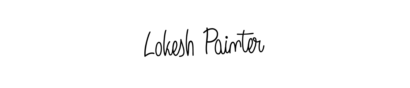 Use a signature maker to create a handwritten signature online. With this signature software, you can design (Angelique-Rose-font-FFP) your own signature for name Lokesh Painter. Lokesh Painter signature style 5 images and pictures png