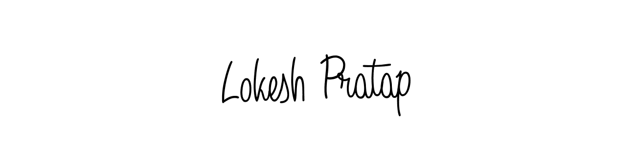 Make a beautiful signature design for name Lokesh Pratap. With this signature (Angelique-Rose-font-FFP) style, you can create a handwritten signature for free. Lokesh Pratap signature style 5 images and pictures png