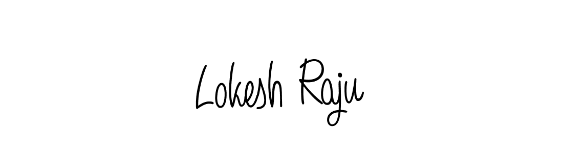 How to Draw Lokesh Raju signature style? Angelique-Rose-font-FFP is a latest design signature styles for name Lokesh Raju. Lokesh Raju signature style 5 images and pictures png