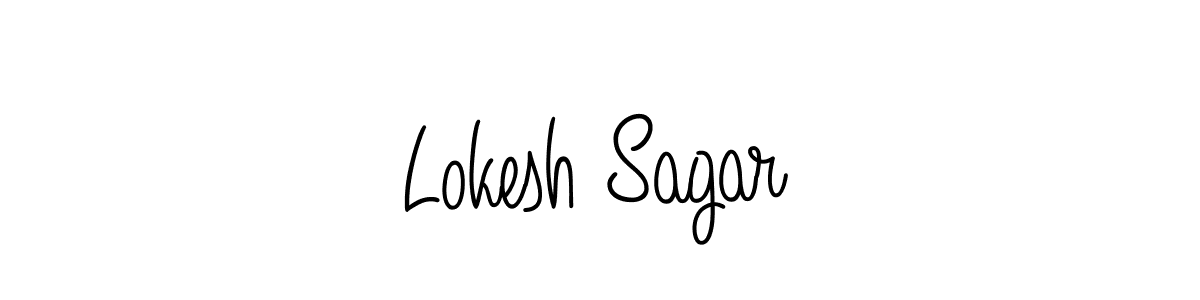 Design your own signature with our free online signature maker. With this signature software, you can create a handwritten (Angelique-Rose-font-FFP) signature for name Lokesh Sagar. Lokesh Sagar signature style 5 images and pictures png