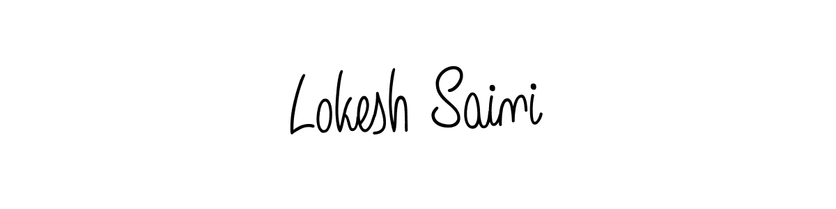 How to Draw Lokesh Saini signature style? Angelique-Rose-font-FFP is a latest design signature styles for name Lokesh Saini. Lokesh Saini signature style 5 images and pictures png