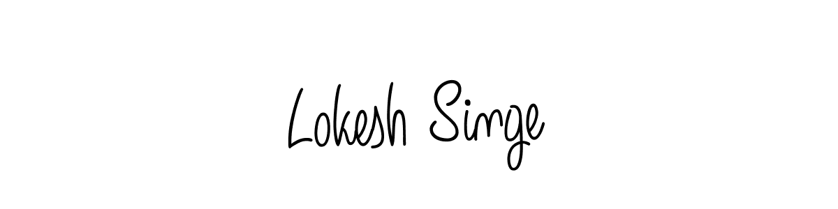 Once you've used our free online signature maker to create your best signature Angelique-Rose-font-FFP style, it's time to enjoy all of the benefits that Lokesh Singe name signing documents. Lokesh Singe signature style 5 images and pictures png