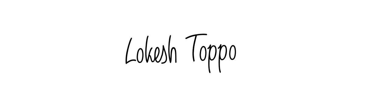 Make a short Lokesh Toppo signature style. Manage your documents anywhere anytime using Angelique-Rose-font-FFP. Create and add eSignatures, submit forms, share and send files easily. Lokesh Toppo signature style 5 images and pictures png