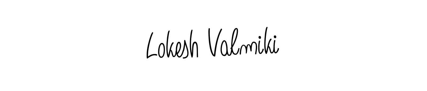 Make a beautiful signature design for name Lokesh Valmiki. With this signature (Angelique-Rose-font-FFP) style, you can create a handwritten signature for free. Lokesh Valmiki signature style 5 images and pictures png