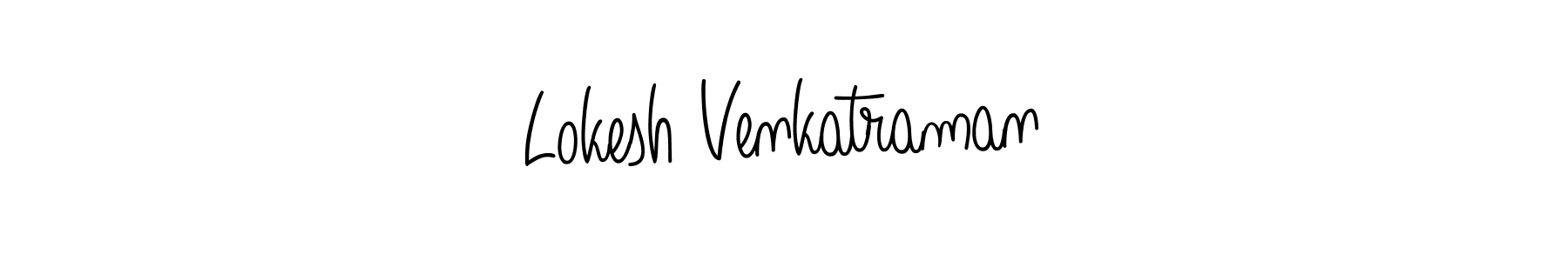 Make a beautiful signature design for name Lokesh Venkatraman. With this signature (Angelique-Rose-font-FFP) style, you can create a handwritten signature for free. Lokesh Venkatraman signature style 5 images and pictures png