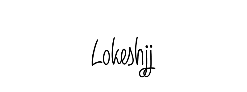 Angelique-Rose-font-FFP is a professional signature style that is perfect for those who want to add a touch of class to their signature. It is also a great choice for those who want to make their signature more unique. Get Lokeshjj name to fancy signature for free. Lokeshjj signature style 5 images and pictures png