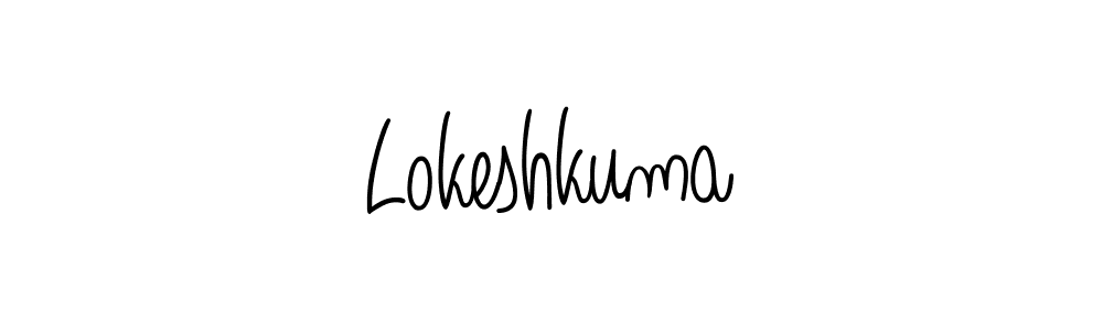 How to make Lokeshkuma name signature. Use Angelique-Rose-font-FFP style for creating short signs online. This is the latest handwritten sign. Lokeshkuma signature style 5 images and pictures png