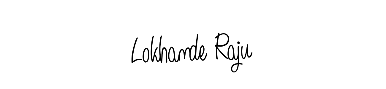 Also we have Lokhande Raju name is the best signature style. Create professional handwritten signature collection using Angelique-Rose-font-FFP autograph style. Lokhande Raju signature style 5 images and pictures png
