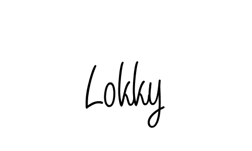 The best way (Angelique-Rose-font-FFP) to make a short signature is to pick only two or three words in your name. The name Lokky include a total of six letters. For converting this name. Lokky signature style 5 images and pictures png