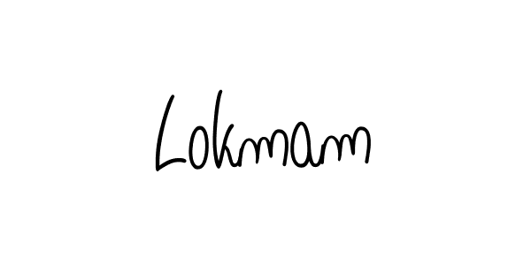 Use a signature maker to create a handwritten signature online. With this signature software, you can design (Angelique-Rose-font-FFP) your own signature for name Lokmam. Lokmam signature style 5 images and pictures png