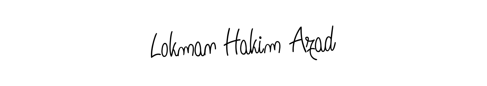 Make a beautiful signature design for name Lokman Hakim Azad. With this signature (Angelique-Rose-font-FFP) style, you can create a handwritten signature for free. Lokman Hakim Azad signature style 5 images and pictures png
