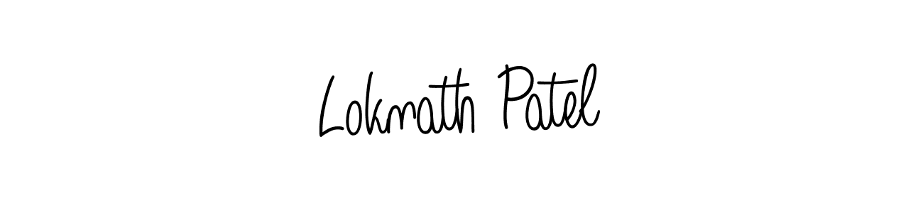 Loknath Patel stylish signature style. Best Handwritten Sign (Angelique-Rose-font-FFP) for my name. Handwritten Signature Collection Ideas for my name Loknath Patel. Loknath Patel signature style 5 images and pictures png