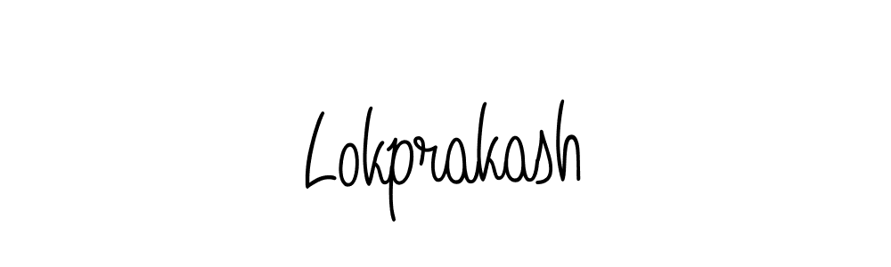 Lokprakash stylish signature style. Best Handwritten Sign (Angelique-Rose-font-FFP) for my name. Handwritten Signature Collection Ideas for my name Lokprakash. Lokprakash signature style 5 images and pictures png