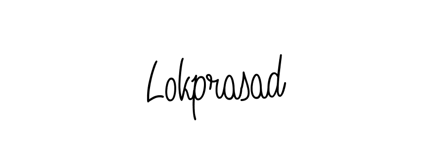 How to make Lokprasad signature? Angelique-Rose-font-FFP is a professional autograph style. Create handwritten signature for Lokprasad name. Lokprasad signature style 5 images and pictures png