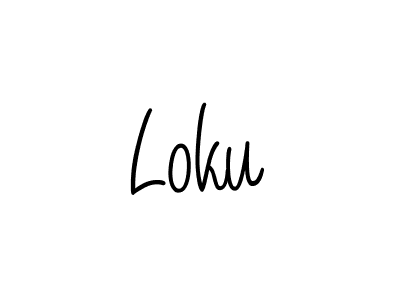 Create a beautiful signature design for name Loku. With this signature (Angelique-Rose-font-FFP) fonts, you can make a handwritten signature for free. Loku signature style 5 images and pictures png