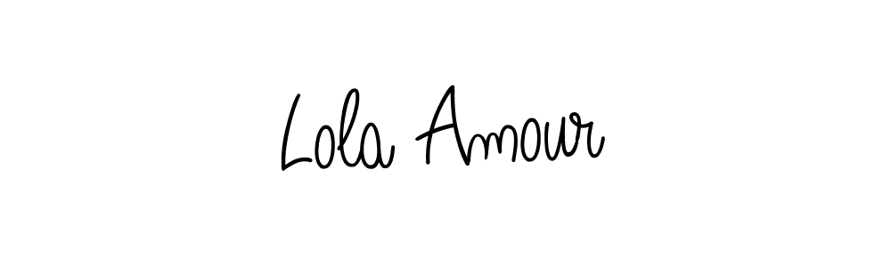 Make a beautiful signature design for name Lola Amour. With this signature (Angelique-Rose-font-FFP) style, you can create a handwritten signature for free. Lola Amour signature style 5 images and pictures png