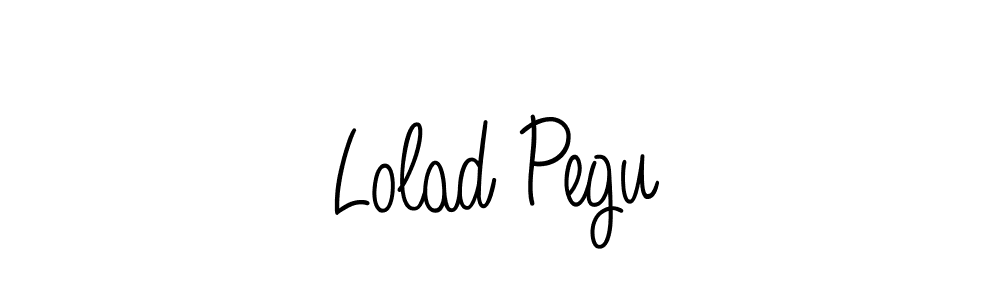 Create a beautiful signature design for name Lolad Pegu. With this signature (Angelique-Rose-font-FFP) fonts, you can make a handwritten signature for free. Lolad Pegu signature style 5 images and pictures png