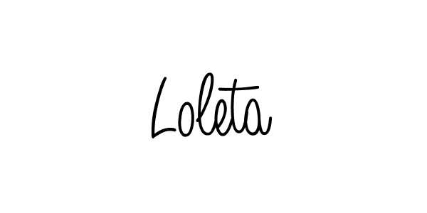 Use a signature maker to create a handwritten signature online. With this signature software, you can design (Angelique-Rose-font-FFP) your own signature for name Loleta. Loleta signature style 5 images and pictures png