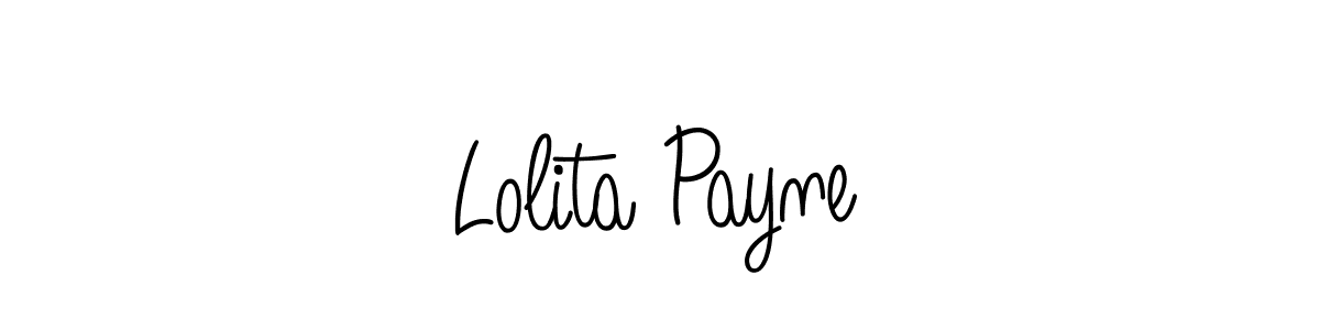 Lolita Payne stylish signature style. Best Handwritten Sign (Angelique-Rose-font-FFP) for my name. Handwritten Signature Collection Ideas for my name Lolita Payne. Lolita Payne signature style 5 images and pictures png