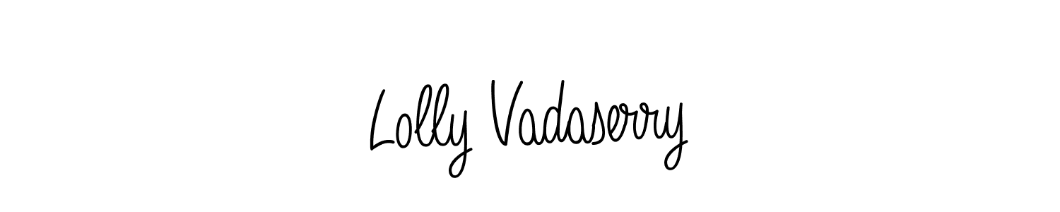 if you are searching for the best signature style for your name Lolly Vadaserry. so please give up your signature search. here we have designed multiple signature styles  using Angelique-Rose-font-FFP. Lolly Vadaserry signature style 5 images and pictures png