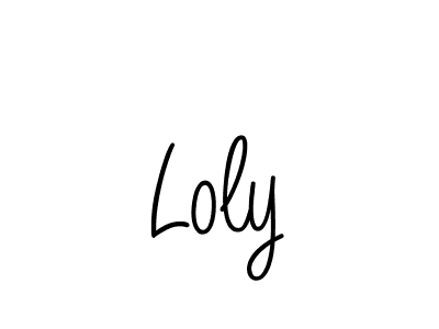 Design your own signature with our free online signature maker. With this signature software, you can create a handwritten (Angelique-Rose-font-FFP) signature for name Loly. Loly signature style 5 images and pictures png