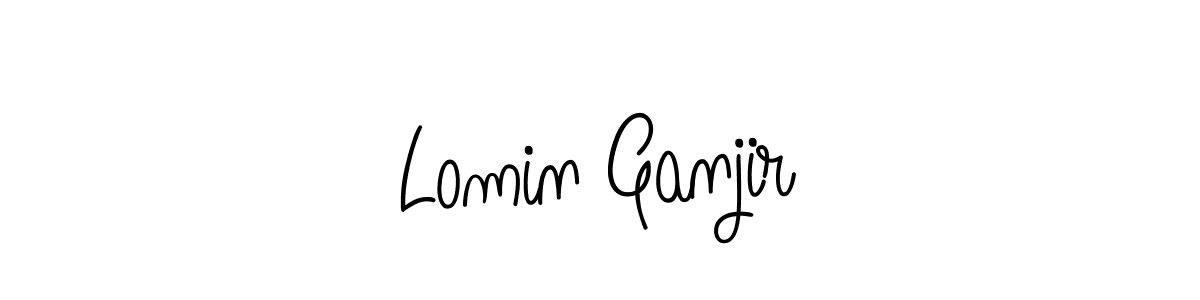 How to Draw Lomin Ganjir signature style? Angelique-Rose-font-FFP is a latest design signature styles for name Lomin Ganjir. Lomin Ganjir signature style 5 images and pictures png