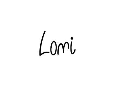 How to make Loni name signature. Use Angelique-Rose-font-FFP style for creating short signs online. This is the latest handwritten sign. Loni signature style 5 images and pictures png