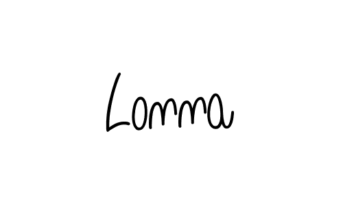 You should practise on your own different ways (Angelique-Rose-font-FFP) to write your name (Lonna) in signature. don't let someone else do it for you. Lonna signature style 5 images and pictures png