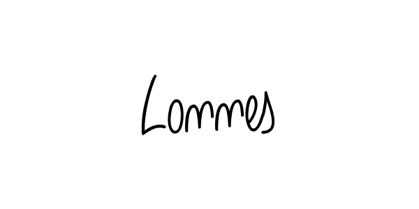 Use a signature maker to create a handwritten signature online. With this signature software, you can design (Angelique-Rose-font-FFP) your own signature for name Lonnes. Lonnes signature style 5 images and pictures png