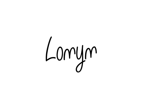 How to Draw Lonyn signature style? Angelique-Rose-font-FFP is a latest design signature styles for name Lonyn. Lonyn signature style 5 images and pictures png