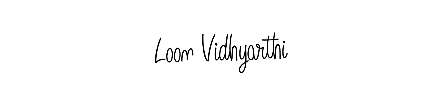 Design your own signature with our free online signature maker. With this signature software, you can create a handwritten (Angelique-Rose-font-FFP) signature for name Loon Vidhyarthi. Loon Vidhyarthi signature style 5 images and pictures png