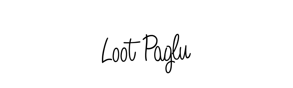 Use a signature maker to create a handwritten signature online. With this signature software, you can design (Angelique-Rose-font-FFP) your own signature for name Loot Paglu. Loot Paglu signature style 5 images and pictures png