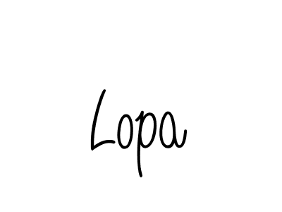 Use a signature maker to create a handwritten signature online. With this signature software, you can design (Angelique-Rose-font-FFP) your own signature for name Lopa. Lopa signature style 5 images and pictures png