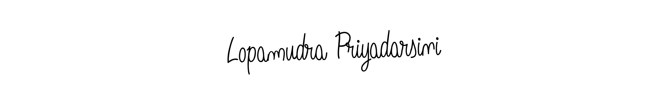 Also You can easily find your signature by using the search form. We will create Lopamudra Priyadarsini name handwritten signature images for you free of cost using Angelique-Rose-font-FFP sign style. Lopamudra Priyadarsini signature style 5 images and pictures png