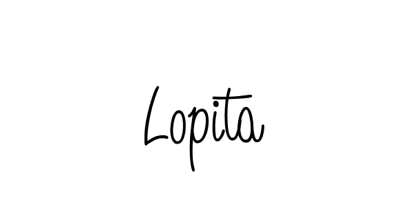 Use a signature maker to create a handwritten signature online. With this signature software, you can design (Angelique-Rose-font-FFP) your own signature for name Lopita. Lopita signature style 5 images and pictures png