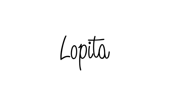 Use a signature maker to create a handwritten signature online. With this signature software, you can design (Angelique-Rose-font-FFP) your own signature for name Lopita. Lopita signature style 5 images and pictures png