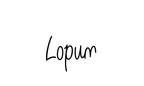 How to make Lopun name signature. Use Angelique-Rose-font-FFP style for creating short signs online. This is the latest handwritten sign. Lopun signature style 5 images and pictures png