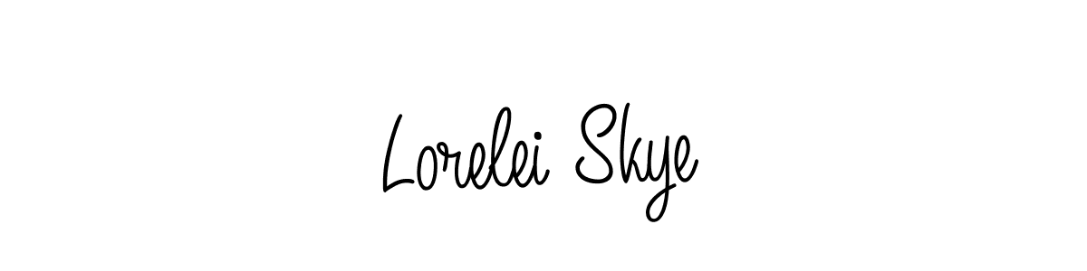 Lorelei Skye stylish signature style. Best Handwritten Sign (Angelique-Rose-font-FFP) for my name. Handwritten Signature Collection Ideas for my name Lorelei Skye. Lorelei Skye signature style 5 images and pictures png