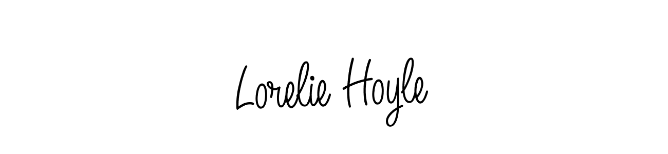 Lorelie Hoyle stylish signature style. Best Handwritten Sign (Angelique-Rose-font-FFP) for my name. Handwritten Signature Collection Ideas for my name Lorelie Hoyle. Lorelie Hoyle signature style 5 images and pictures png