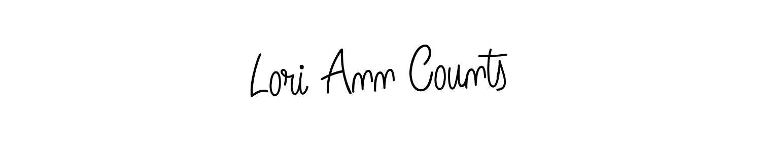 Create a beautiful signature design for name Lori Ann Counts. With this signature (Angelique-Rose-font-FFP) fonts, you can make a handwritten signature for free. Lori Ann Counts signature style 5 images and pictures png