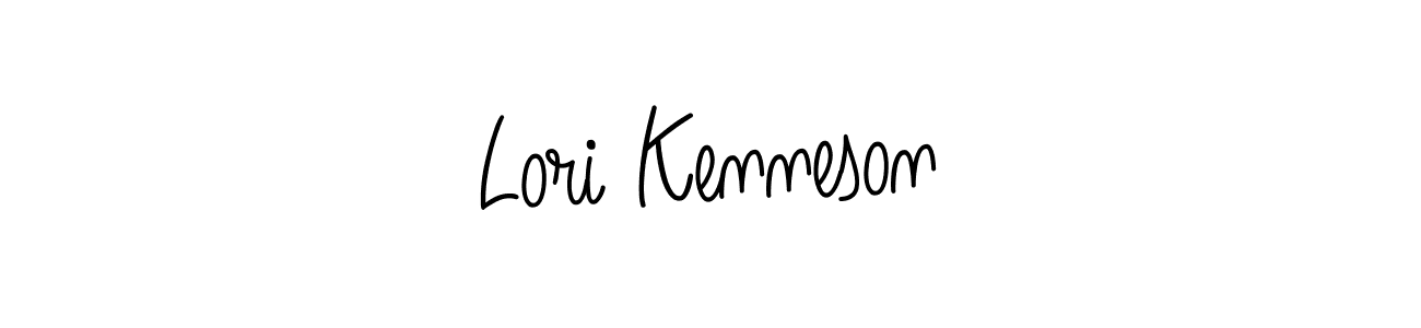 Use a signature maker to create a handwritten signature online. With this signature software, you can design (Angelique-Rose-font-FFP) your own signature for name Lori Kenneson. Lori Kenneson signature style 5 images and pictures png