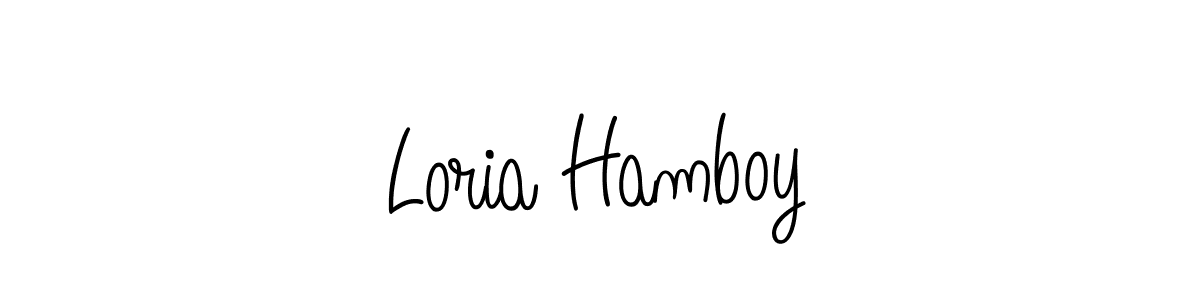 Design your own signature with our free online signature maker. With this signature software, you can create a handwritten (Angelique-Rose-font-FFP) signature for name Loria Hamboy. Loria Hamboy signature style 5 images and pictures png