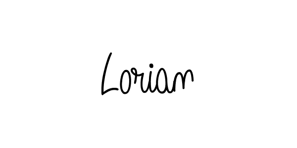 Make a beautiful signature design for name Lorian. With this signature (Angelique-Rose-font-FFP) style, you can create a handwritten signature for free. Lorian signature style 5 images and pictures png